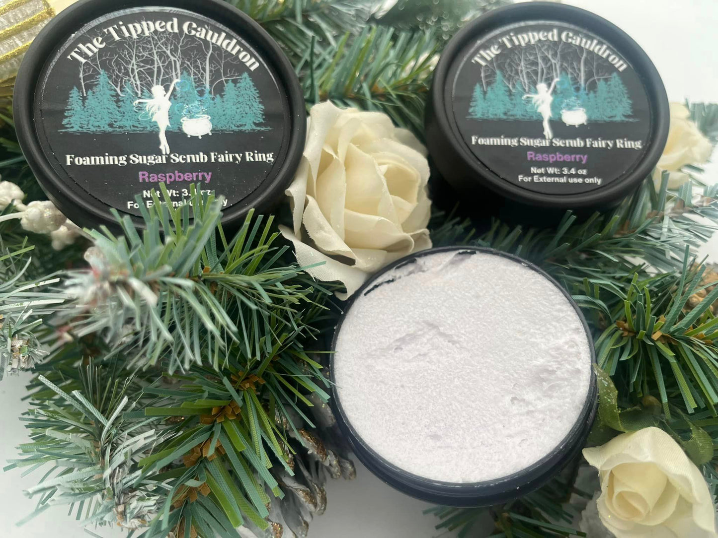 Foaming sugar scrub Fairy Ring Raspberry